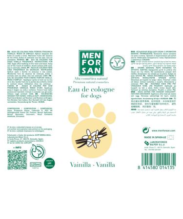 Agua de Colonia Vainilla - Para Perros - 125 ml - Menforsan - Buy Online on GoSupps.com