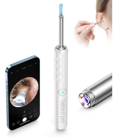 Bebird Pro Ear Wax Removal Tool with HD Camera and 6 LED Lights Ear Cleaner Expert R3 for First Use and Smaller Ears FDA Cleared Ear Camera and Wax Remover for iOS Android Phones White