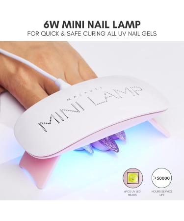 Makartt 6W LED Mini Nail Lamp with 60s Timer and USB for Gel Nails - Portable UV Nail Dryer for Gel Nail Polish - Travel-Friendly Nail Light - 1 Count - Buy Online on GoSupps.com