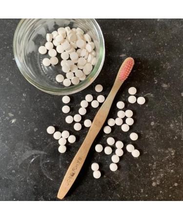 Bamboo Toothpaste Tablets for Adults | 80 Natural Vegan & Plastic-Free Pills | Eco-Friendly Fluoride Dental Care - Buy Online on GoSupps.com