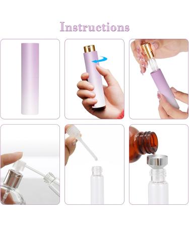 Kinwodon Perfume Atomiser Perfume Travel Bottle Refillable Perfume Bottle without Cap Atomiser Perfume Spray Bottle Dispensers Travel Essentials for Women Girls 8ml/Purple - Buy Online on GoSupps.com