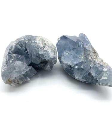 Natural Crystal Rough Home Decoration 1pc Small Size Natural Blue Celestite Crystal Cluster Raw Stones Ornaments Crystal Stones Purification GiftsOre Stones PEIQIYIN - Buy Online on GoSupps.com