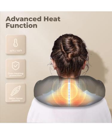 8D Heated Massage Device - Neck Shoulder Back Waist & Feet Relief | Adjustable Speed Massage for Home Office & Car | International Shipping - Buy Online on GoSupps.com