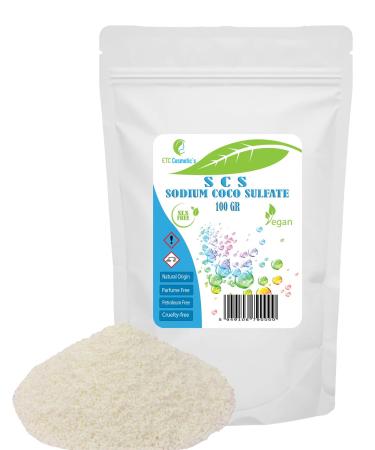 Sodium Coco Sulfate - 100 Gr- can be used in shampoo bars liquid shampoos body washes shower gel and shower bars