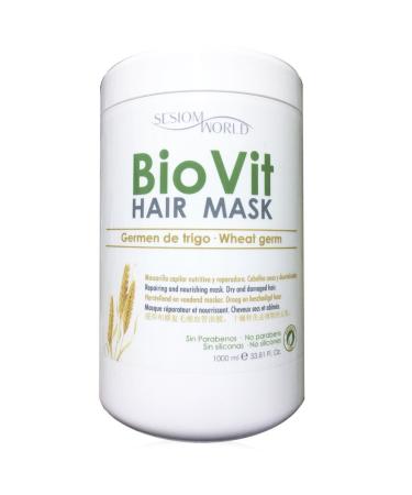 SesoMWorld hair mask with wheat germ nourishing hair without parabens and silicones 1000 ml