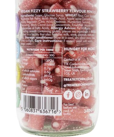 Strawberry Red Pencils Vegan Just For You Sweet Bottle GIft 340g - Buy Online on GoSupps.com