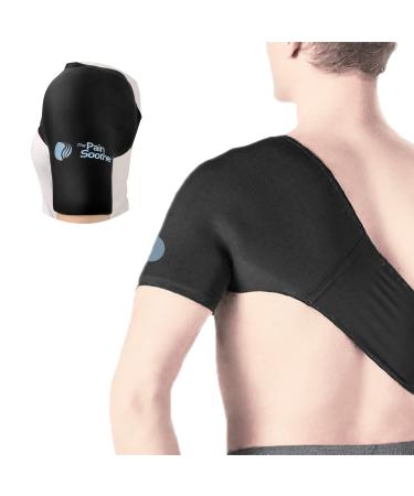 Shoulder Brace Ice Pack Compression Sleeve - Hot & Cold Compression Wrap Rotator Cuff Therapy Support Pain Relief for Men & Women