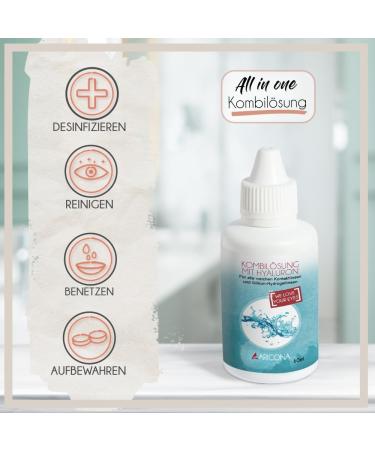 Shop Aricona Contact Lenses Fluity - 3 x 60ml Hyaluron All-in-One Care & Container - Premium Lens Fluid - Buy Online on GoSupps.com
