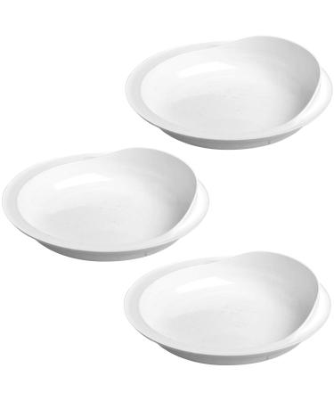 Providence Spillproof 9" Scoop Plate High-Low Adaptive Bowl - 3 Pack - Dish for Disabled, Handicapped, and Elderly Adults with Special Needs from Parkinsons, Dementia, Stroke or Tremors - PSC 996