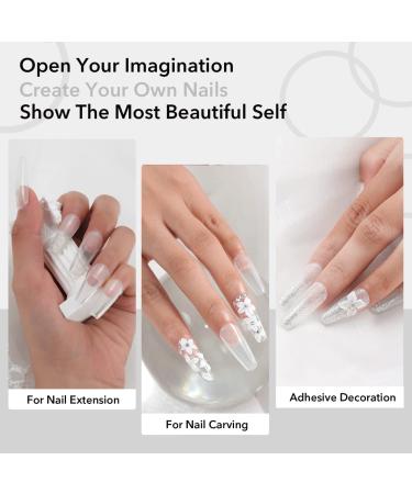 Aokitec Clear Acrylic Powder for Nails - 1oz | Professional Long-Lasting French Nail Art Extension Powder | Ideal for Beginners or Salon Use - Buy Online on GoSupps.com