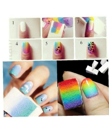 12pcs Nail Art Gradient Soft Sponges - DIY Manicure Tool for Polish Stamping & Color Fading - International Shipping Available - Buy Online on GoSupps.com