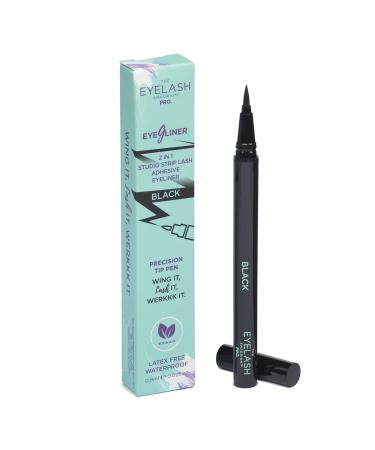 The Eyelash Emporium 2 in 1 Studio Strip Lash Adhesive Eyegliner Black