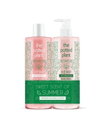 Potted Plant Watermelon Body Lotion & Body Wash Duo