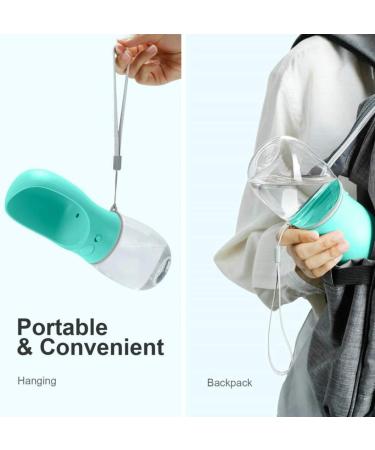 Deyace 12oz Dog Water Bottle - Portable Leak Proof Puppy Water Dispenser for Outdoor Walking, Hiking, Travel - BPA Free Teal Plastic - Buy Online on GoSupps.com