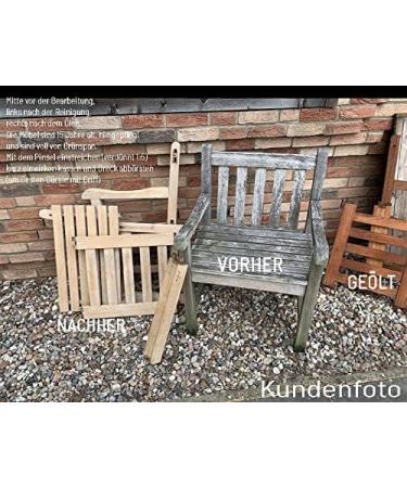Holzreinigung 5 Litre Can Hard Wood Strengthening Teak Bankirai Colour Intensify Grey Outdoor Furniture for Chair Bench Palisade Fence Garden Table Maintenance Maintain Saturation - Buy Online on GoSupps.com