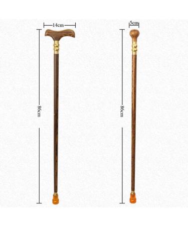 Wooden Cane Golden Sandalwood Faucet Crutches Older People Walking Sticks Sticks Gifts Ideal for Men or Women with Active Outdoor Lifesty Handmade Smooth Sailing - Buy Online on GoSupps.com