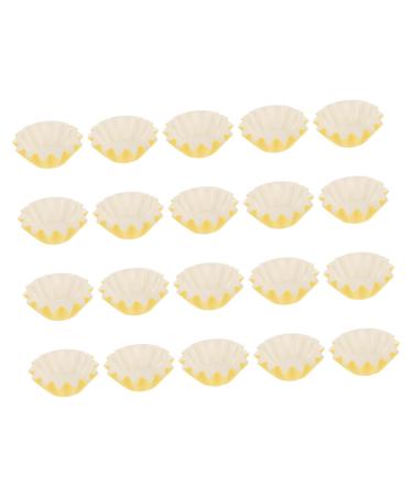 Homsfou 50 pieces Wachpapierbecher House accessories for at home Wax warmers for fragrance wax fragrance warmer Wachpaper inserts Wach tops for candles Home air -coated pet -coated yellow 9x9x8cm