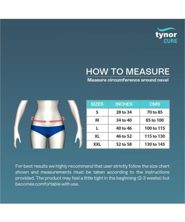 Buy TYNOR Back Brace for Lower Back Pain | Breathable Lumbo Sacral Support Belt for Men & Women | Comfortable & Durable - Large Classic Black - Buy Online on GoSupps.com