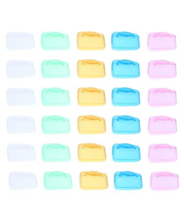 Tovinanna 30 pieces toothbrushes dust protection toothbrush protective caps practical toothbrushes cover holder plastic toothbrushes cover holder travel toothbrushes cover portable