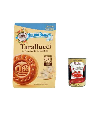 Italian Gourmet E.R. Mulino Bianco Tarallucci Pack of 3 shortbread biscuits with fresh eggs 350g + Italian Gourmet Polpa 400g
