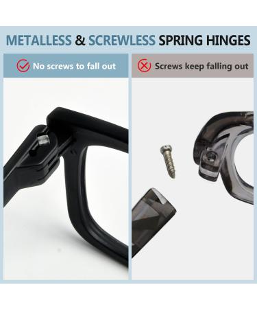 GUD Oversized Reading Glasses - Stylish 6 Pack with Screwless Spring Hinge for Men & Women | +1.50 Magnification - International Shipping Available - Buy Online on GoSupps.com