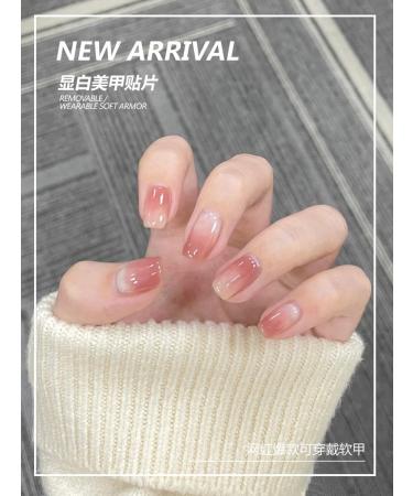 24Pcs/Set Press On Nails Mid Length Red Gradient False Nails Acrylic Fake Nails Full Cover Nails Tips Artificial Finger Manicure Press on nails for Women and Girls - Buy Online on GoSupps.com