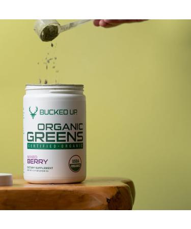 Greens Superfood Powder Mixed Berry | 8 Most Essential Mixed Greens | Certified 100% Organic | Chlorella Spinach Kale Spirulina Alfalfa Broccoli Wheat Grass & Barley Grass | 30 SERV | 11.17 OZ - Buy Online on GoSupps.com