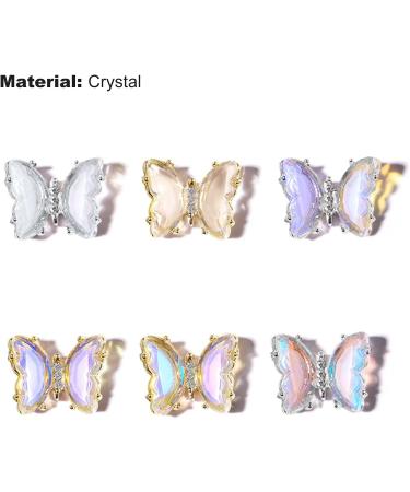 SANWOOD Shiny Butterfly Nail Ornament | 3D Crystal Colorful Foil Paint Decorations for DIY Manicure Nail Art #04 - International Shipping Available - Buy Online on GoSupps.com