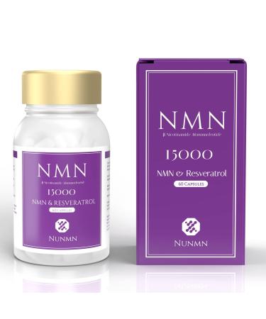 NMN Supplement 15000 Resveratrol NAD+ Booster Nicotinamide Mononucleotide for Cellular Energy Booster Metabolism & Repair. Vitality Muscle Health Healthy Aging