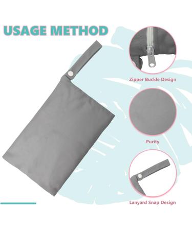 CHEERYMAGIC Wet Bag Baby Cloth Nappy Wet Bags Waterproof Wet Dry Bag Outdoor Organiser Bag for Baby Items 2 Zipper Pockets Washable Travel Dry Wet Bag for Beach Pool Daycare Gym A4-CSNBD (Grey) - Buy Online on GoSupps.com