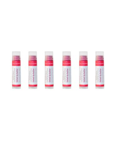 Natural Inspirations Moisturizing Tinted Lip Butter 6 Piece Set Raspberry