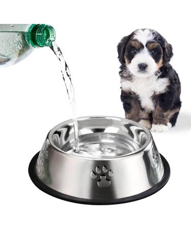 SUOXU Stainless Steel Dog Bowls Dog Feeding Bowls Dog Plate Bowls With Non-slip Rubber Bases Small Pet Feeder Bowls And Water Bowls .Pack of 2 S-350ml - Buy Online on GoSupps.com