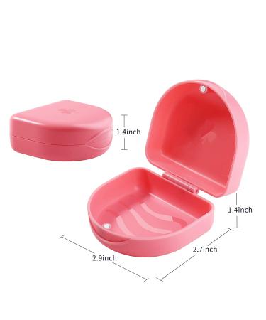 2 Pack Pink Orthodontic Retainer Case Set - Solid Retainer Holder - Buy Online on GoSupps.com