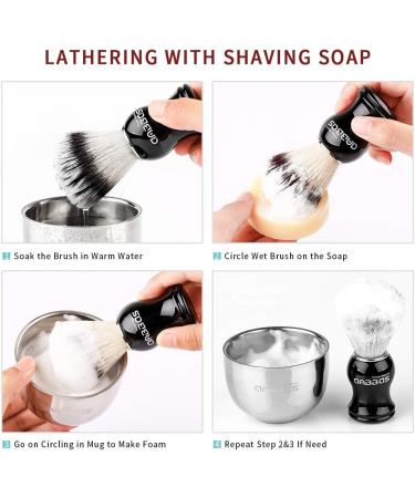 Absbas Travel Shaving Set | Vegan Brush Safety Razor & Wash Bag - 3in1 Kit for Men | Close Shave for Beginners | International Shipping - Buy Online on GoSupps.com