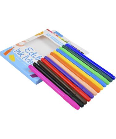 Coloring Pens Set Food Coloring Pens Edible Food Coloring 12 Colors Glycerin Food Grade Marker Pens Edible Ink Markers for Fondant Cookies Frosting Marshmallows White Chocolate Pastry - Buy Online on GoSupps.com