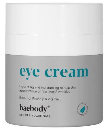 Baebody Eye Cream with Rosehip and Hibiscus to Reduce Puffiness and Dark Circles while Improving Elasticity, 1.7 Ounces