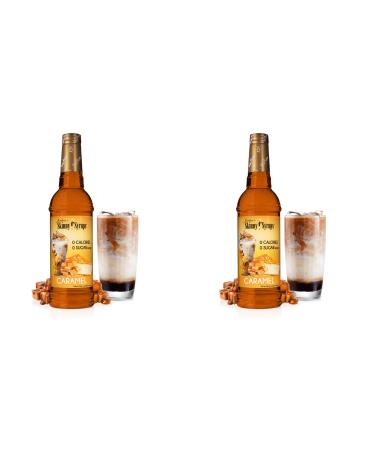 Value Bundle: Skinny Syrup - Caramel - Sugar Free Coffee Syrup - Syrup for Coffee and Iced Coffee and Baking - Sirop Pour Cafe - Healthy Snacks for Adults - Diabetic Snacks - 2 Pack
