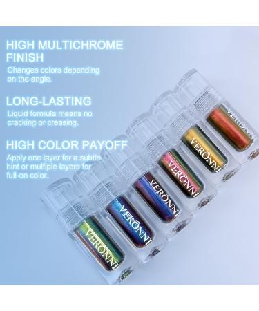 VERONNI Chameleon Eyeshadow - 3 Colors Liquid Metallic Holographic Glitter Long Lasting & Smudge Proof Multichrome Eye Shadow - Buy Online on GoSupps.com