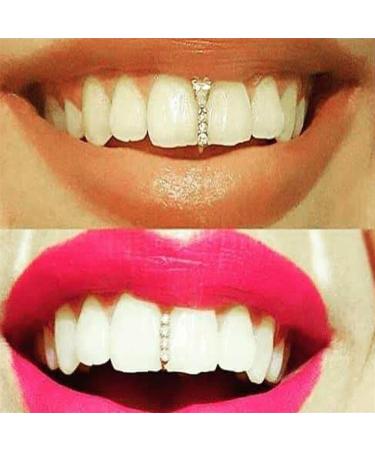 FIVENUM Hip Hop Gold Teeth Crystal Grills - Dental Mouth Caps for Cosplay & Parties | Funny Jewelry Gift for Rappers - Buy Online on GoSupps.com