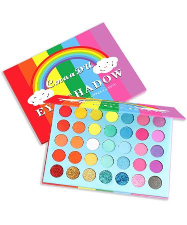 FAEYLI 35-Color Eyeshadow Palette | High Pigmented Matte & Glitter Shades | Long-Lasting Eye Makeup - Buy Online on GoSupps.com