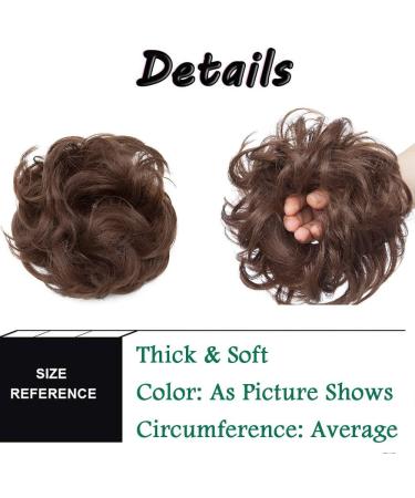 Maroon Thick Hair Donut Scrunchie Updo Bun Extension - Wavy Curly Messy Hair Chignon Ponytail Ribbon - Buy Online on GoSupps.com