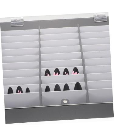 Angoily Box Nail Art Display Box Practice Clear Container Nail Tip Organizer Spray Bottle Tops Replacement Nail Tips Organizer Nail Art Tips Holder Acrylic Dust-proof Nail Frame 23.5X21X4CM Black - Buy Online on GoSupps.com