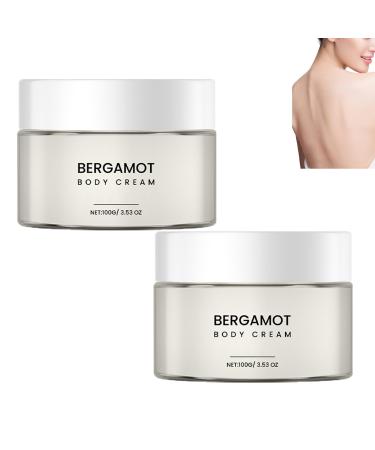 homomdy Bergamot Body Cream Bergamot Moisturizing Body Lotion for Dry Skin Long Lasting Moisturizing Moisturizer for Women and Men Nongreasy Fast Absorption Softens Skin 2pcs