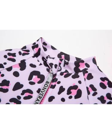 BONVERANO Baby Girls Long Sleeve Swimsuit | UPF 50+ Sun Protection | 18-24 Months | Pink Leopard Print - Buy Online on GoSupps.com