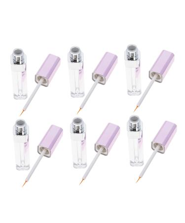 Healvian 6pcs Empty Eyelashes Eyeliner Tubes Empty Bulk Liquid Bottle Storage Mascara Tube Makeup Purple Abs 1 g (Pack of 1) Purple