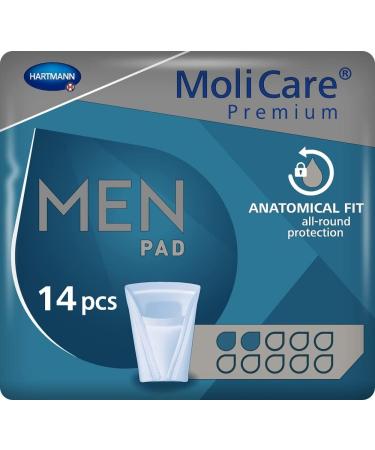 Molicare Premium Men Pad - Incontinence Insert for Bladder Weakness | V-Shaped Fit | 168 Pieces (12x14) - International Shipping Available - Buy Online on GoSupps.com
