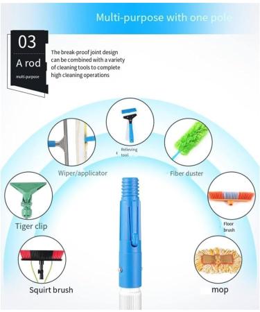 ZQJYMXY Glass Photovoltaic Panel Cleaning Tool High-Rise Cleaning Water Brush Exterior Wall Signboard Door 3/5/6M Extended Telescopic Rod (Color : 6m30cmbrushhead) - Buy Online on GoSupps.com