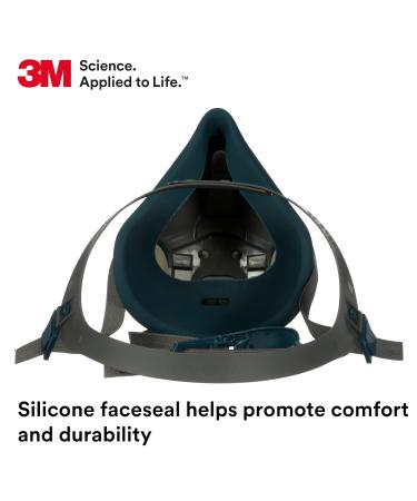 3M Rugged Comfort Half Facepiece Reusable Respirator 6502/49489 - Medium, with Cool Flow Valve for Welding, Sanding, Cleaning, Grinding, and Machine Operations - Buy Online on GoSupps.com