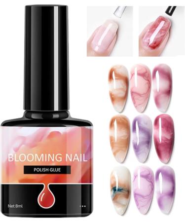  brooksnaji Blooming Nail Gel - 7.3ml Watercolor Nail Gel Quick Gradient Clear Stain Liquid | Creative Art for Wedding Home Travel Daily Manicure Party - Buy Online on GoSupps.com