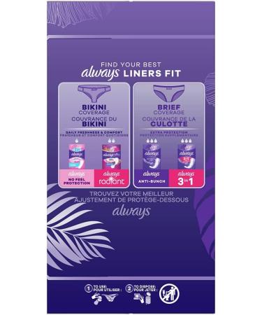 Always Anti-Bunch Xtra Protection Daily Liners Long Unscented - 240 Count Total - Buy Online on GoSupps.com